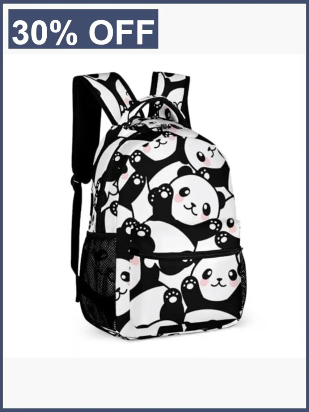 Kids Panda Backpack 17in Bookbag Nylon Tear-resistant Structured
